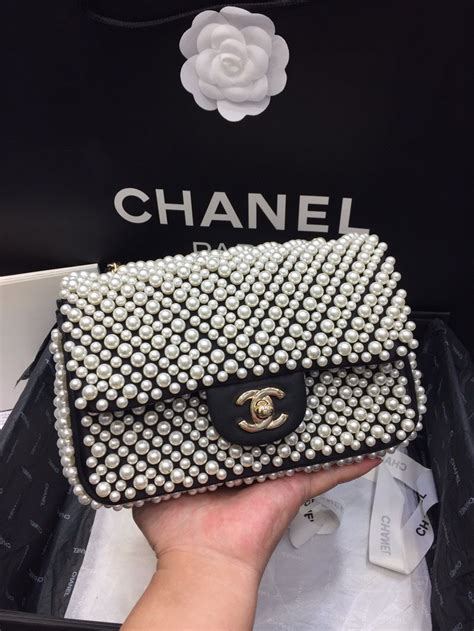 chanel mini pearl flap bag|Chanel mini flap bag price.